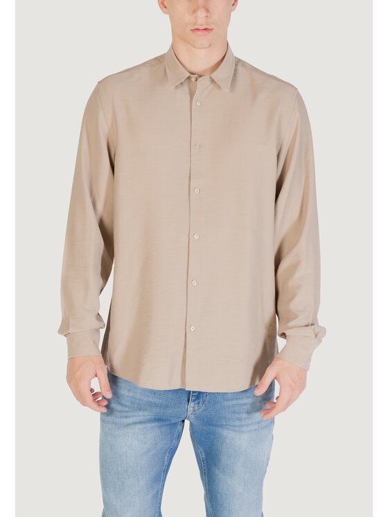 Antony Morato Antony Morato Camicia SHIRT NAPOLI REGULAR FIT Beige Regular Fit