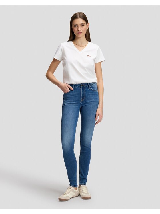 Lee Lee Jeansy SCARLETT HIGH Niebieski Skinny Fit