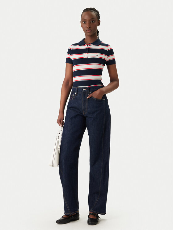 Tommy Jeans Tommy Jeans Polokošile DW0DW22327 Tmavomodrá Slim Fit