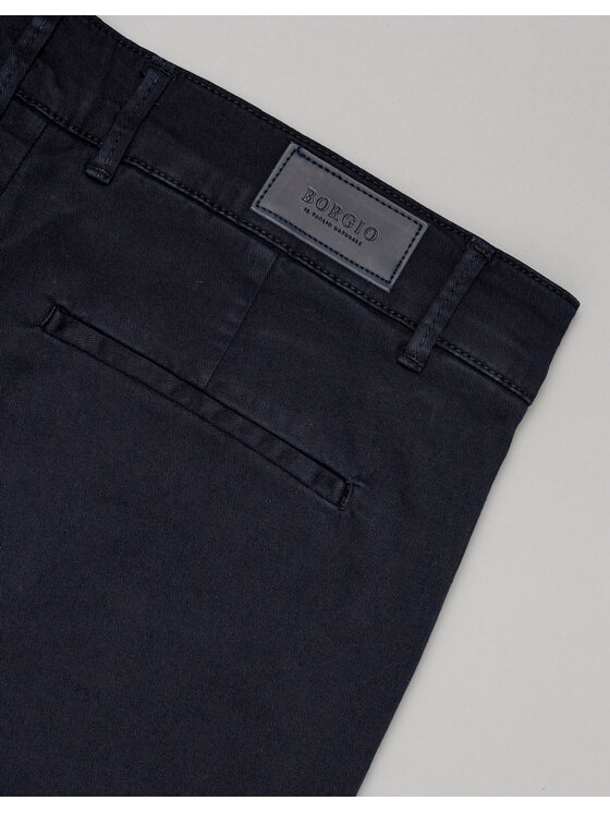 Borgio Borgio Spodnie materiałowe menfi Granatowy Slim Fit