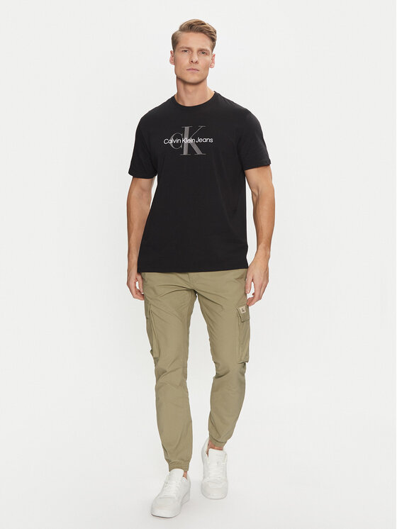 Calvin Klein Jeans Calvin Klein Jeans Tričko Ss Hero Monogram Tee 30s Eu Opt 00040EM286 Čierna Regular Fit