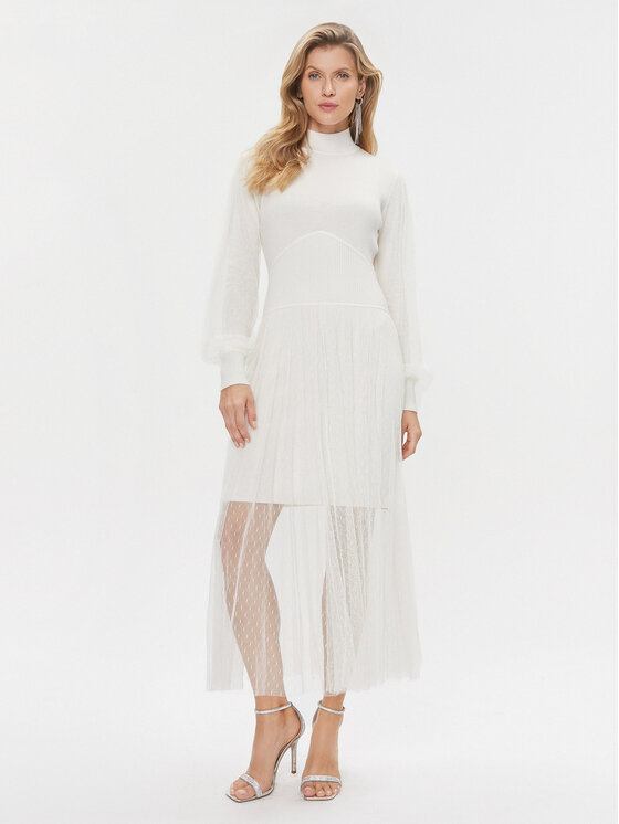 TWINSET TWINSET Rochie tricotată 232TT3413 Écru Regular Fit