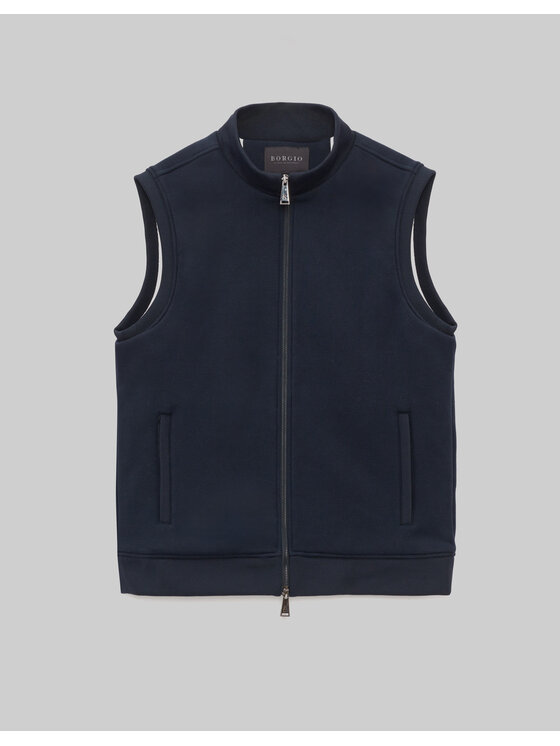 Borgio Borgio Bezrękawnik montemezzo Granatowy Slim Fit