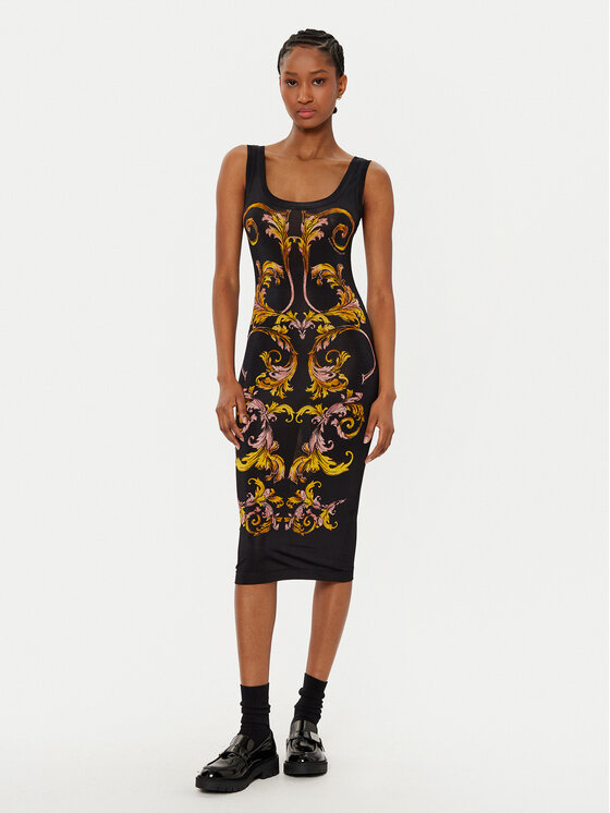 Versace Jeans Couture Versace Jeans Couture Rochie de zi 78HAO9P6 Negru Slim Fit