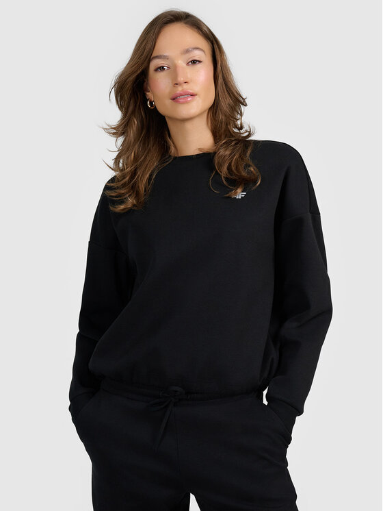 4F 4F Bluza FOB Czarny Loose Fit