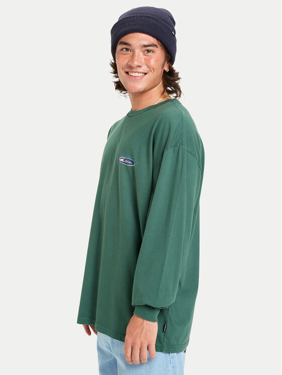 Quiksilver Quiksilver Pikkade varrukatega T-särk Hw Hollow Coves EQYZT08202 Roheline Comfort Fit