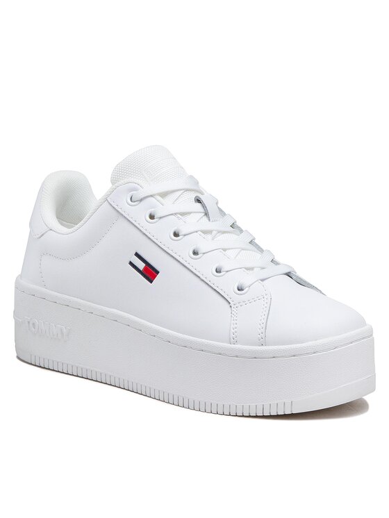 Tommy Jeans Tommy Jeans Snīkeri Flatform Ess EN0EN02043 Balts