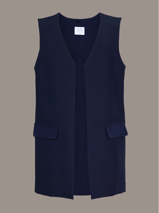 SLY SLY Kamizelka 4S-501B Granatowy Comfortable Fit