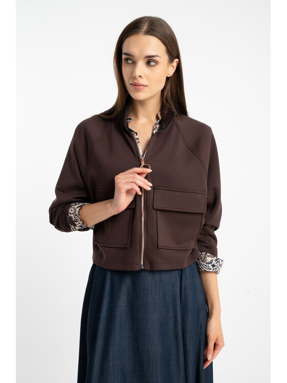 CLICK CLICK Μπουφάν μεταβατικό 71-0049 Καφέ Regular Fit