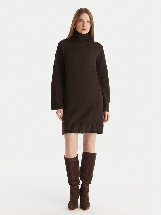 Vero Moda Vero Moda Džemper haljina Aquarius 10331900 Smeđa Regular Fit