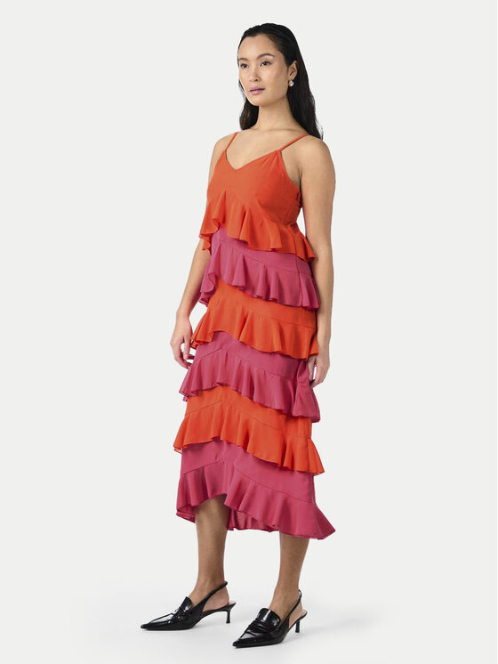 YAS YAS Rochie de vară Clara 26032842 Portocaliu Regular Fit