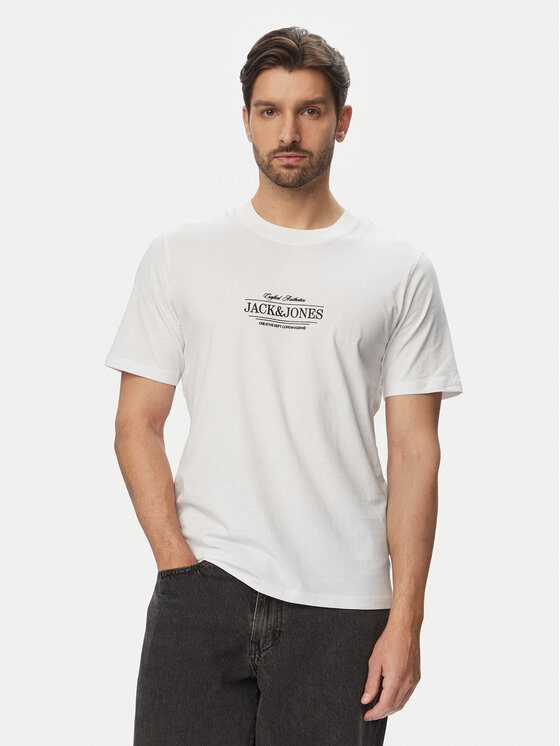 Jack & Jones Tricou Cassis 12295049 Alb Regular Fit