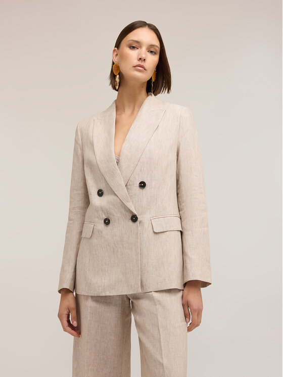 Motivi Motivi Giacca da abito Q080Q001103N0R2 Beige Regular Fit