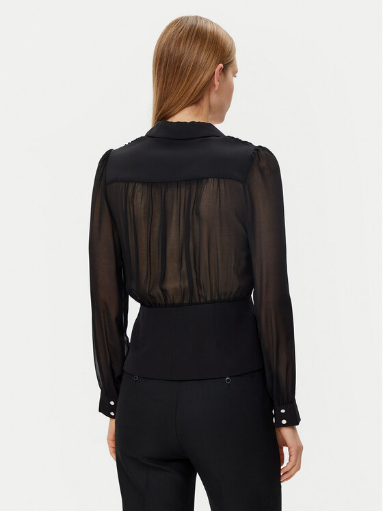 Morgan Morgan Cămașă 251-CZIPA Negru Regular Fit