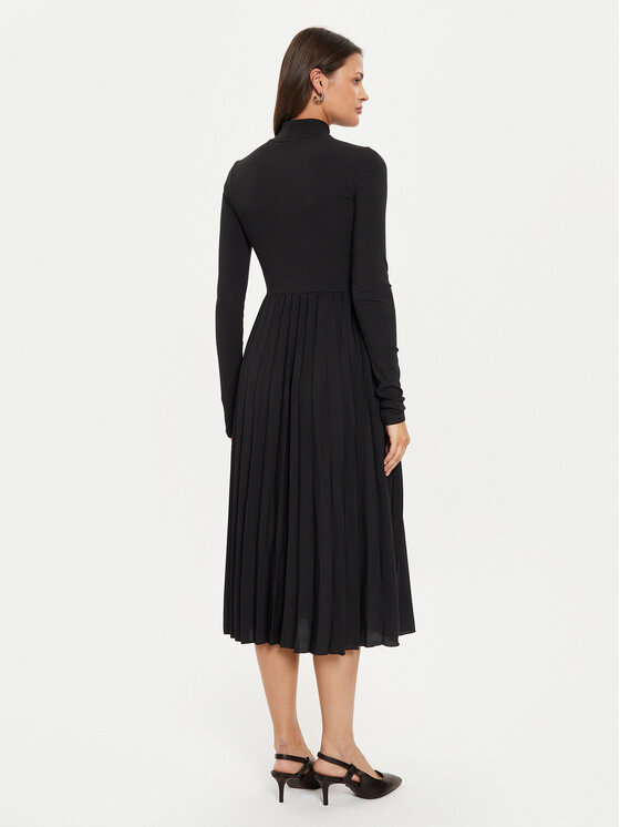 Tommy Hilfiger Tommy Hilfiger Rochie tricotată WW0WW44176 Negru Regular Fit