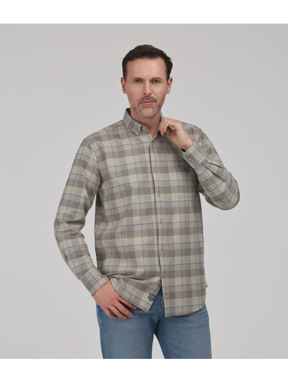 Lee Cooper Lee Cooper Koszula NEW TENBY Beżowy Comfort Fit