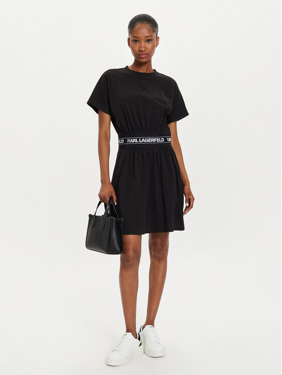 KARL LAGERFELD KARL LAGERFELD Igapäevane kleit 245W1351 Must Regular Fit