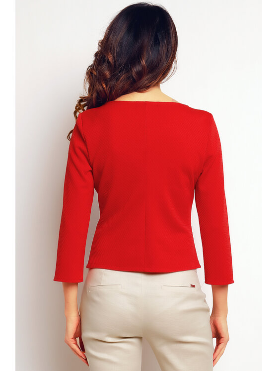 Infinite You Infinite You Bluzka M089 Czerwony Basic Fit