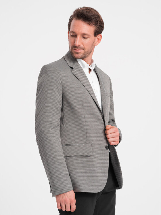 Ombre Ombre Sako OM-BLZB-0116 Šedá Regular Fit