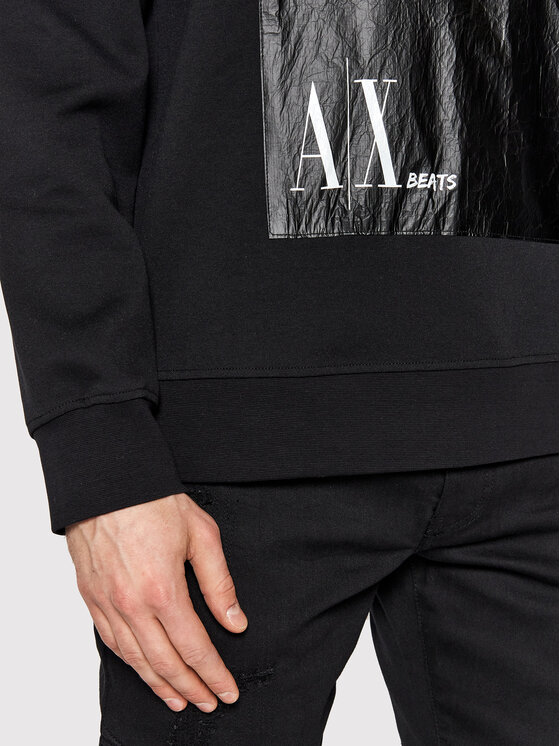 Armani Exchange Armani Exchange Mikina 3LZMJE ZJYAZ 1200 Černá Regular Fit
