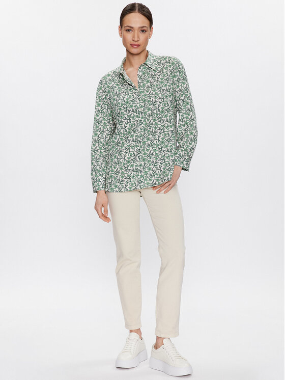 United Colors Of Benetton United Colors Of Benetton Marškiniai 5T17DQ02Y Žalia Relaxed Fit