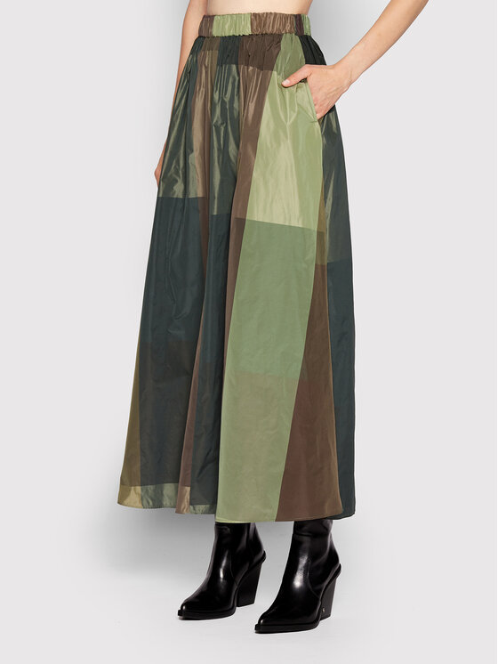 MAX&Co. MAX&Co. Спідниця трапеція Matrigna 71040622 Зелений Regular Fit