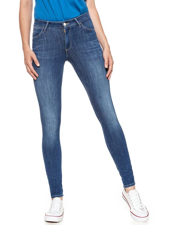 Wrangler Wrangler Jeansy SUPER SKINNY Niebieski Skinny Fit