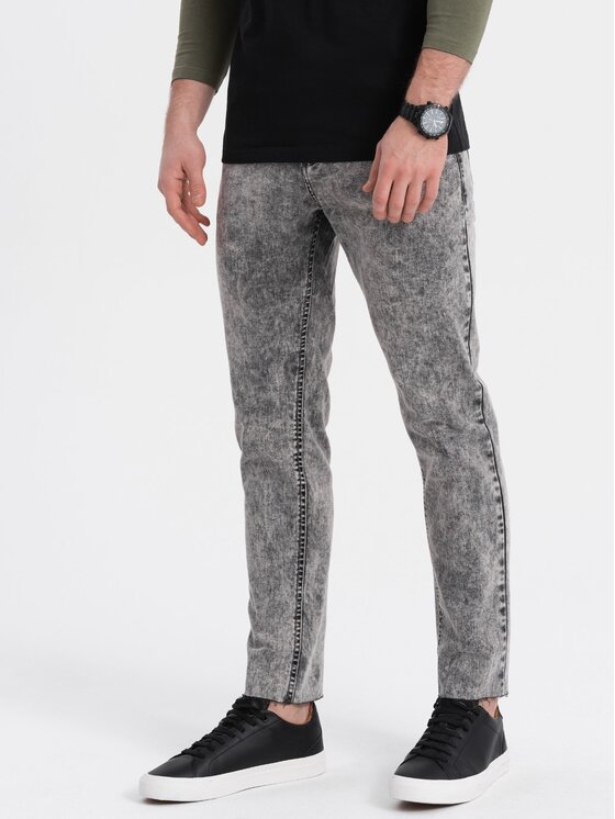Ombre Ombre Jeansy P923 Szary Regular Fit