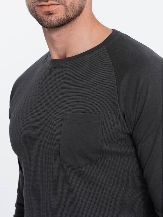 Ombre Ombre S dlouhým rukávem OM-LSCL-0109 Šedá Reglan Fit