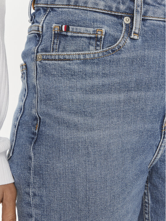 Tommy Hilfiger Tommy Hilfiger Pantaloni scurți de blugi WW0WW41323 Albastru Slim Fit