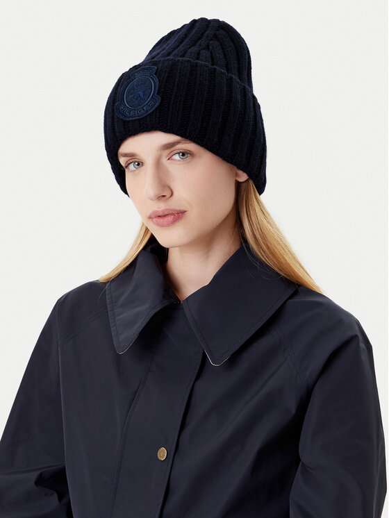 Tommy Hilfiger Tommy Hilfiger Sapka Th Crest Fluffy AW0AW18210 Sötétkék