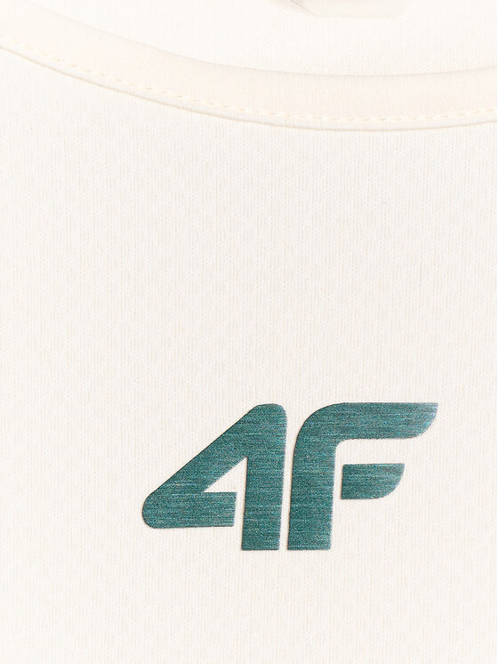 4F 4F Koszulka techniczna PREMIUM CLUB Kremowy Regular Fit