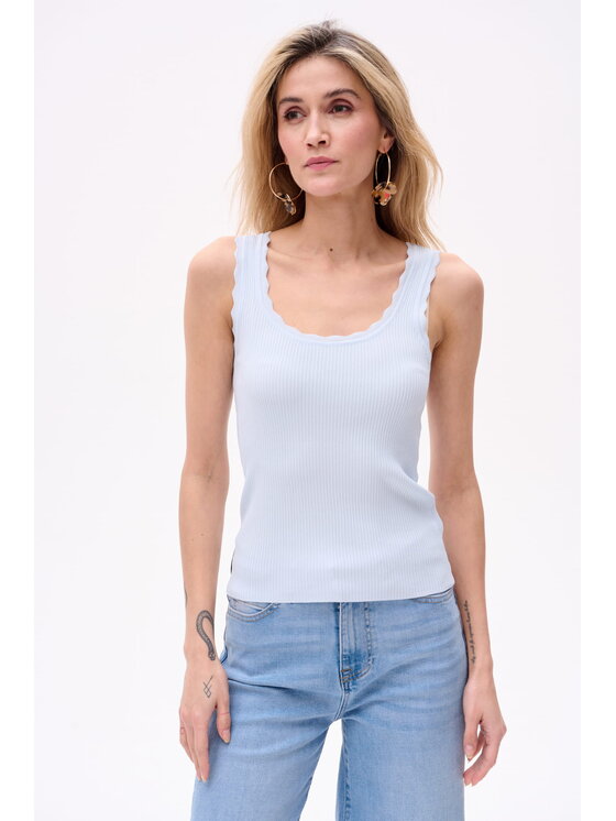 blue shadow blue shadow Top 8076-51 Niebieski Regular Fit
