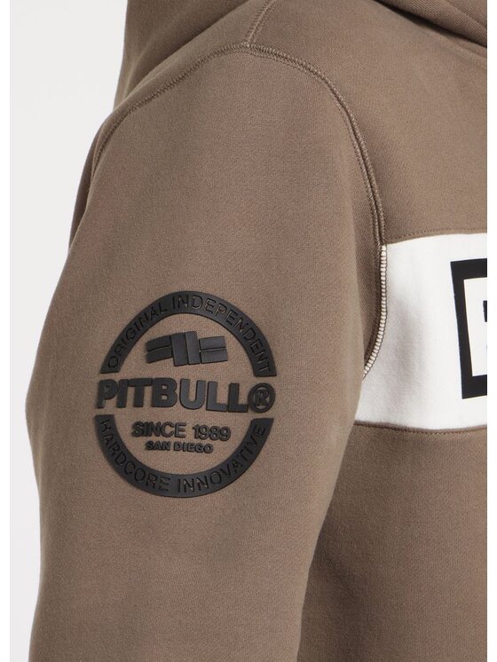 PITBULL PITBULL Bluza Bluza męska z kapturem Sherwood XXL Brązowy Regular Fit