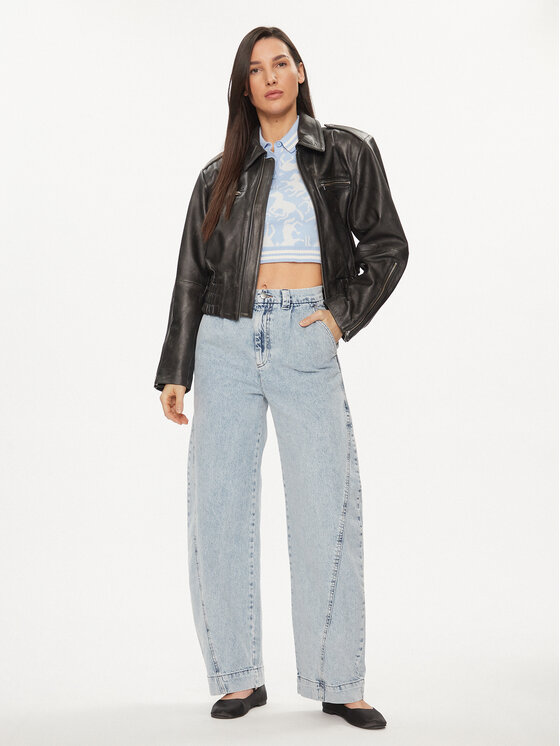 United Colors Of Benetton United Colors Of Benetton Jeans hlače 4VUCDE01M Modra Relaxed Fit