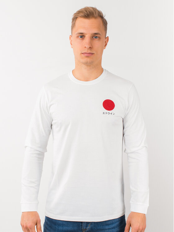 Edwin Manches longues Japanese Sun Ts I026678 TH14J94 267 Blanc Regular Fit Modivo