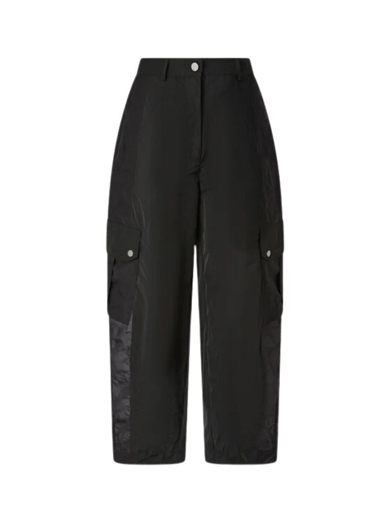 PINKO PINKO Bryczesy Pantaloni workwear con inserti trasparenti Czarny Regular Fit