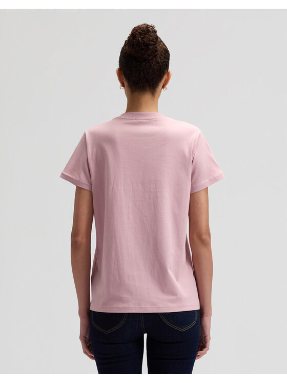 Lee Lee T-Shirt LOGO TEE Różowy Regular Fit