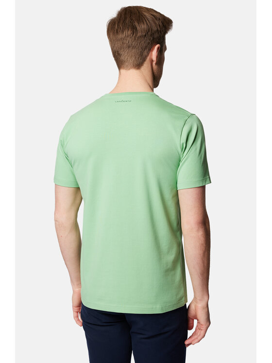 Lancerto Lancerto T-Shirt Jeffrey TS073124000007 Zielony Regular Fit