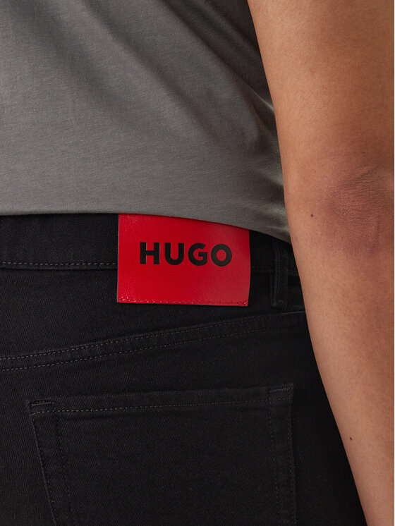 HUGO HUGO Džínové šortky 50556154 Černá Tapered Fit