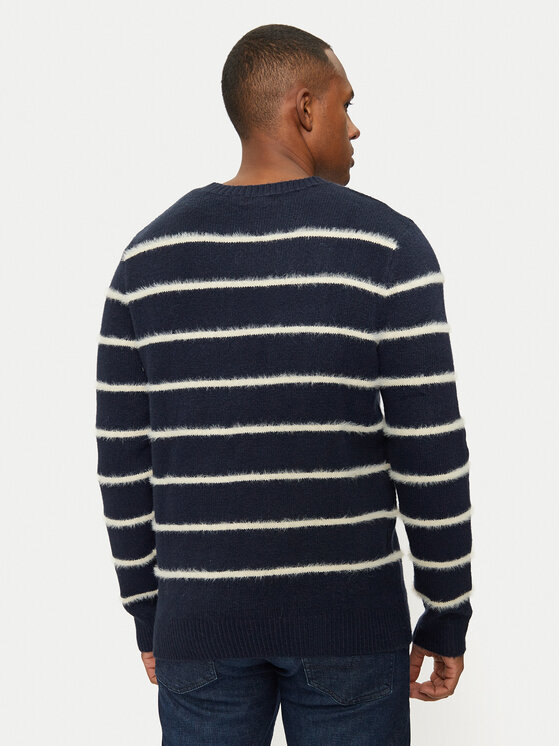 Brave Soul Brave Soul Sweter MK-248OSLO Granatowy Regular Fit