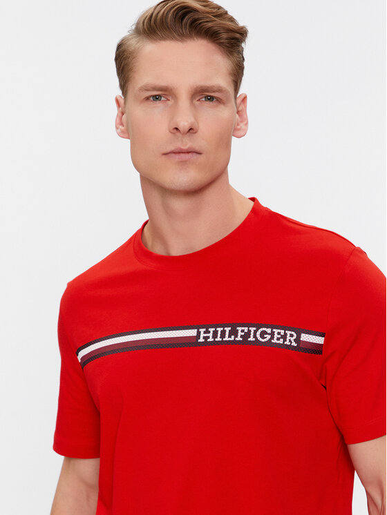 Tommy Hilfiger Tommy Hilfiger Тишърт Monotype MW0MW33688 Червен Regular Fit