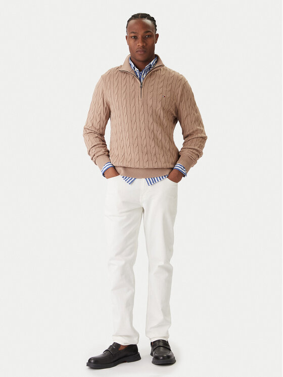 Tommy Hilfiger Tommy Hilfiger Πουλόβερ Classic MW0MW36532 Μπεζ Regular Fit