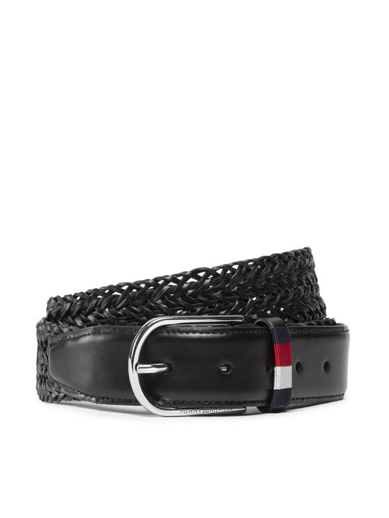 Curea pentru Bărbați Tommy Hilfiger Business Braided 3.5 AM0AM09415 Negru