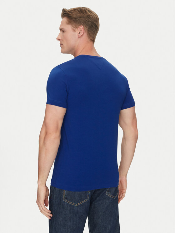 Tommy Hilfiger Tommy Hilfiger T-Shirt MW0MW10800 Modrá Slim Fit