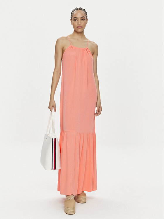 Tommy Hilfiger Tommy Hilfiger Letní šaty UW0UW05406 Oranžová Relaxed Fit