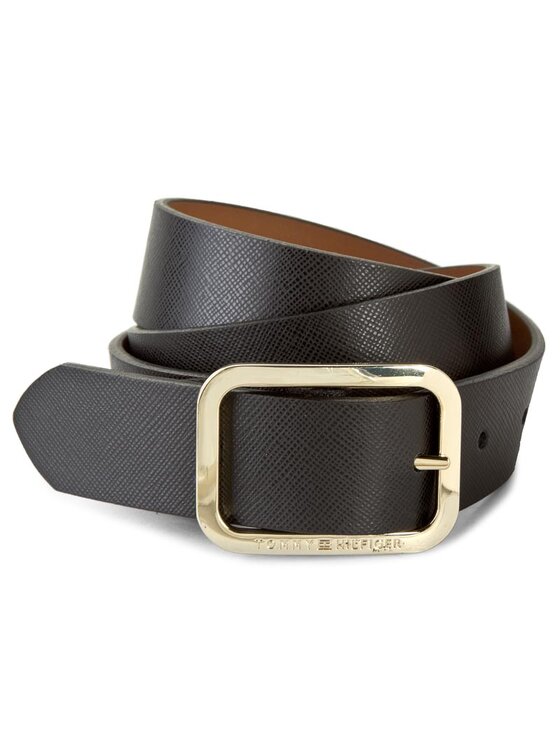 Tommy Hilfiger Tommy Hilfiger Pasek Damski Modern Leather Belt 3.0 Rev AW0AW02987 75 Czarny