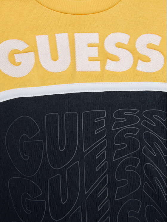 Guess Guess Pulóver N3BQ02 KAX73 Sötétkék Regular Fit