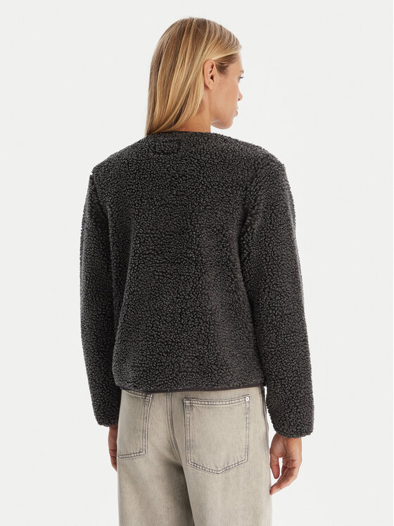 Roxy Roxy Fleecová mikina Iconic Town ERJPF03229 Sivá Regular Fit