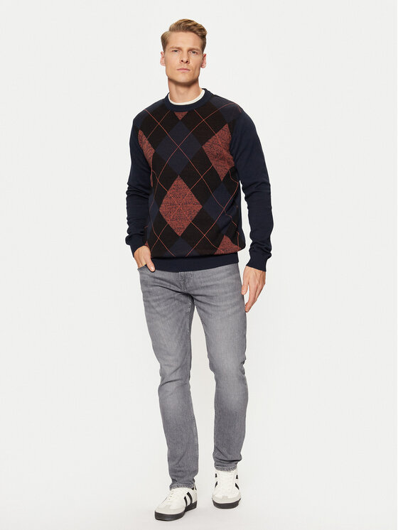 INDICODE INDICODE Pullover Bagge 35-784 Dunkelblau Regular Fit